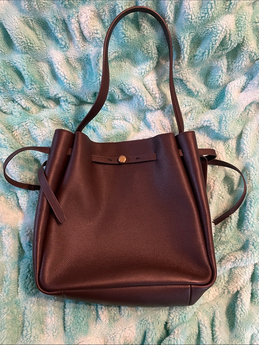 Tory Burch Dark Brown Leather Shoulder Bag